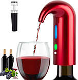 Електричний аератор для вина Smart VinAir Аератор-диспенсер Червоний, фото 2