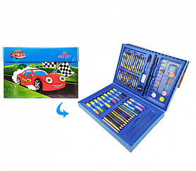 Дитячий набір для малювання валізи (Гонкова Машина) 31х20х5,5 см METR+ Синій (2000002168195)