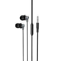 Наушники HOCO Delighted METAL universal earphones with microphone M98 grey