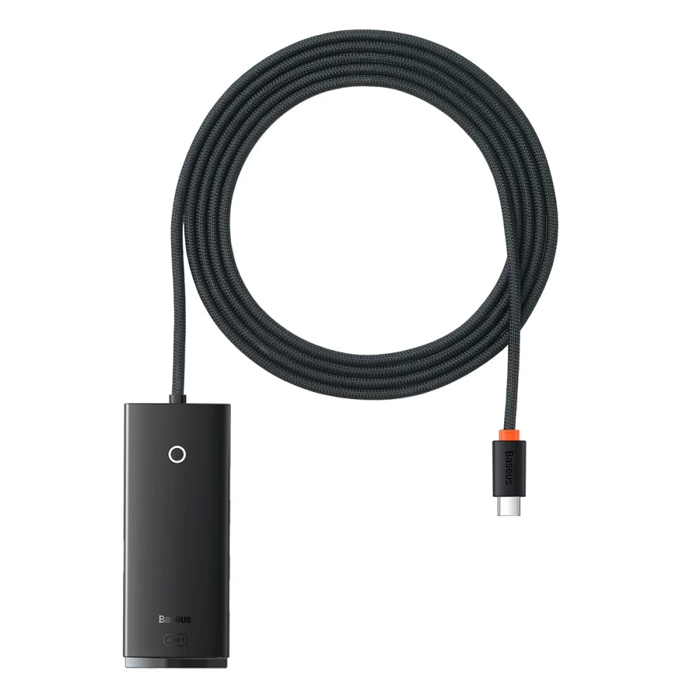 USB-Hub Baseus 4-in-1 Lite Series Hub USB-C to 4хUSB-A/USB-C 2m Black (WKQX030501)