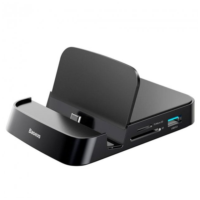 Док станція Baseus Mate Docking Type-C mobile phone intelligent HUB docking station Black (CAHUB-AT01)