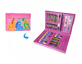 Дитячий набір для малювання валізи (Дамочки) 31х20х5,5 см METR+ Фіолетовий (2000002168164)