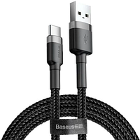 Кабель Baseus cafule Cable USB for Type-C 2A 3 м Black-Grey (CATKLF-UG1)