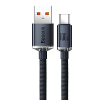 Кабель Baseus Crystal Shine Series Fast Cable USB to Type-C 100W 2m Black (CAJY000501)