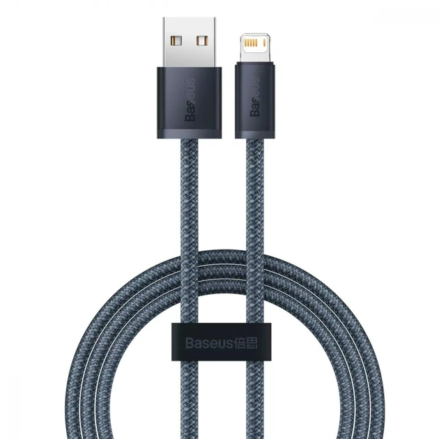 Кабель Baseus Dynamic Series Fast Charging USB to Lightning 2.4A, 1 м, Slate Gray (CALD000416)