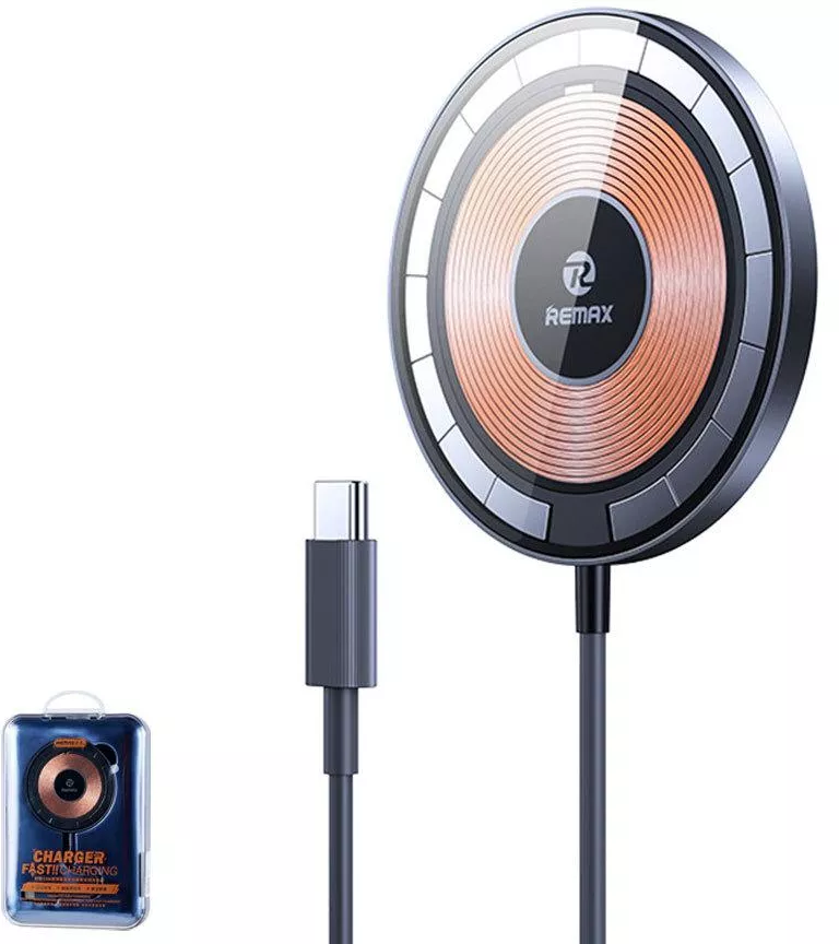 Бездротовий зарядний пристрій REMAX RP-W66 Walking Series Cyberpunk Magnetic FC 15W