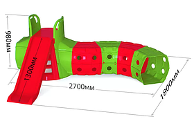 Дитяча гірка з тунелем DOLONI TOYS Різнобарвний (2000002002055)