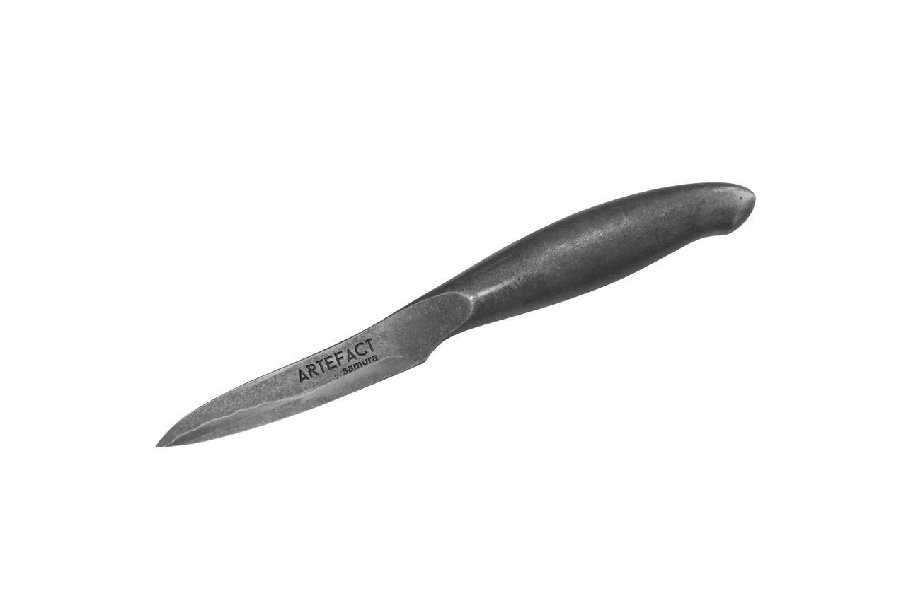 Кухонний ніж для чищення овочів 97 мм Samura Темно-сірий (2000002664529)