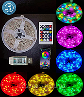 Світлодіодна стрічка з Пульт Керування RGB 10 м від USB + QR код