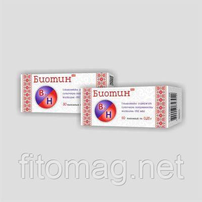 БІОТИН таб No30 по 0,25 г.