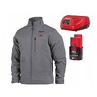 Аккумуляторная куртка с подогревом Milwaukee HJGREY5-201 размер M серая + АКБ и ЗУ (4932492953)