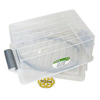 Харчовий пластиковий контейнер на 10Л STYLE з кришкою та ручками, прямокутний, прозорий SNMZ, фото 4