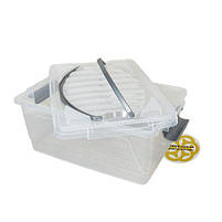 Харчовий пластиковий контейнер на 10Л STYLE з кришкою та ручками, прямокутний, прозорий SNMZ, фото 2