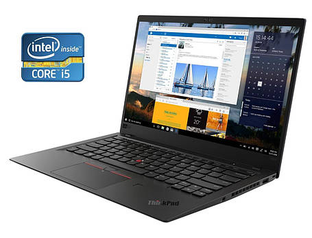 Ультрабук Б-клас Lenovo ThinkPad X1 Carbon Gen 6/ 14" 1920x1080 Touch/ i5-8350U/ 16GB RAM/ 256GB SSD/ UHD 620, фото 1