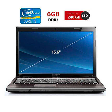 Ноутбук Б-клас Lenovo IdeaPad G570/ 15.6" (1366x768)/ Core i5-2520M/ 6 GB RAM/ 240 GB SSD/ HD 3000, фото 1
