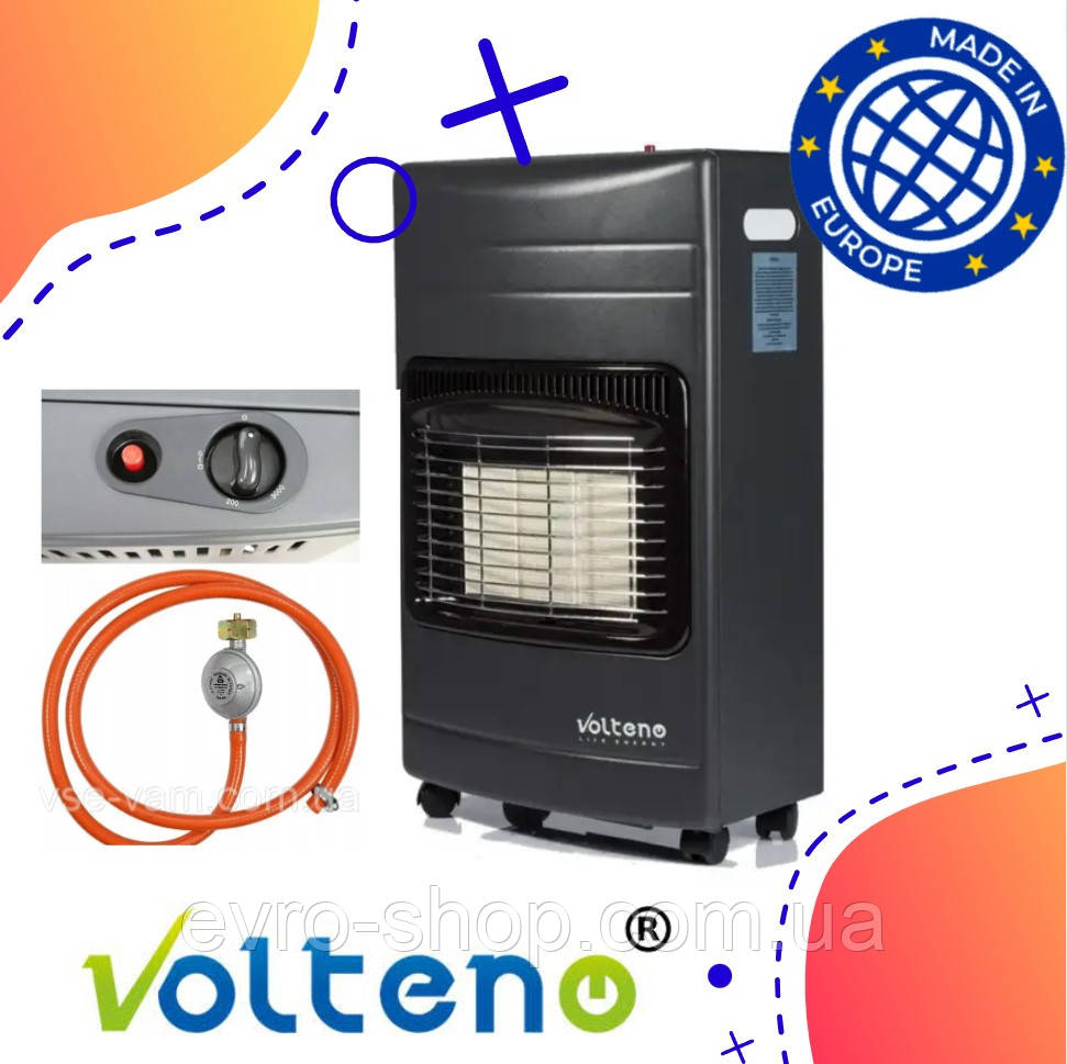 ПОЛЬЩА ГАЗОВИЙ ОБIГРIВАЧ VOLTENO VO2821 З РЕДУКТОРОМ І ШЛАНГОМ У КОМПЛЕКТІ, фото 1