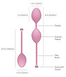 Розкішні вагінальні кульки PILLOW TALK - Frisky Pink з кристалом, діаметр 3,2 см, вага 49-75гр, фото 8
