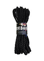 Джутова мотузка для шібарі Feral Feelings Shibari Rope, 8 м чорна