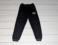 Теплі дитячі тринитка фліс спортивні чорні штани унісекс