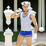 Чоловічий еротичний костюм морячка "Зголоднілий Робін" One Size: шорти, майка, рукавички, хустка, ша, фото 3
