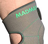 Наколінник MadMax MFA-295 Zahoprene Universal Knee Support Dark Grey/Green (1шт.), фото 5