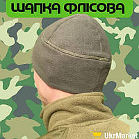 Тактична флісова армійська шапка, Чоловіча олива зимова шапка зсу, тепла шапка на флісі