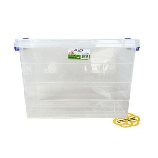 Контейнер із кришкою прямокутний 15Л MAX, пластик, прозорий SNMZ, фото 1