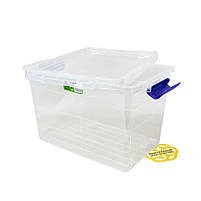Контейнер із кришкою прямокутний 15Л MAX, пластик, прозорий SNMZ, фото 4