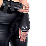 Манжети для підвісу за руки Kinky Hand Cuffs For Suspension з натуральної шкіри, колір чорний, фото 4