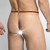 Чоловічі труси XS-2XL із силіконовою анальною пробкою Art of Sex - Joni plug panties size L Red, фото 2