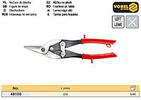 Ножници по металлу левие l=250 мм VOREL-48100