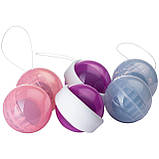 Набір вагінальних кульок LELO Beads Plus, діаметр 3,5 см, змінне навантаження 2х28, 2х37 та 2х60 г, фото 3