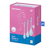 Набір йоні намистин Satisfyer Yoni Power 2 Light Blue, диаметр 2-2,5-3см, вес 22-44-73гр, фото 5