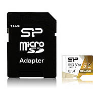 Карта пам'яті Silicon Power MicroSDXC card 512G U3 Superior Pro Color 100R/90W + adapter (SP512GBSTXDU3V20AB)
