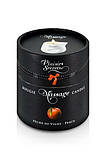 Масажна свічка Plaisirs Secrets Peach (80 мл) подарункова упаковка, керамічний посуд, фото 3