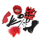 Набір БДСМ Art of Sex - Soft Touch BDSM Set, 9 предметів, Червоний, фото 2
