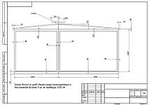 Вид спереди трансформаторной подстанции 2КТПГС-1000/10/0,4 (чертеж)