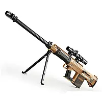 Іграшкова снайперська гвинтівка AMR з оптичним прицілом стріляє м'якими кульками з гільзою 85 см