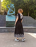 Сукня вишита "Диво-квітка максі" чорна, фото 5
