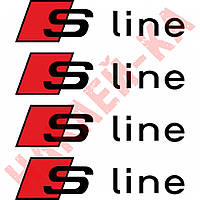 Комплект наклейок на супорта — S Line Audi (4 шт.)
