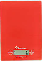 Электронные кухонные весы Domotec MS-912 до 5 кг Red «T-s»