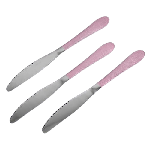 Ніж столовий Stenson R91609 Pink mat нержавіюча сталь 3шт/наб