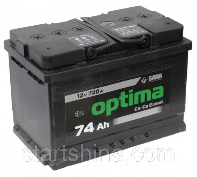 Акумулятор SADA Optima 6CT-74Аз (Правий +)
