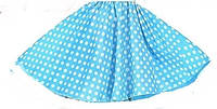 Карнавальная юбка в стиле гетсби ретро голубая в горошек б/у