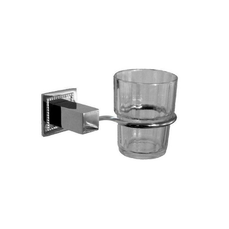 Склянка для зубних щіток із срібної латуні 8х17 см Stilars Італія 141809