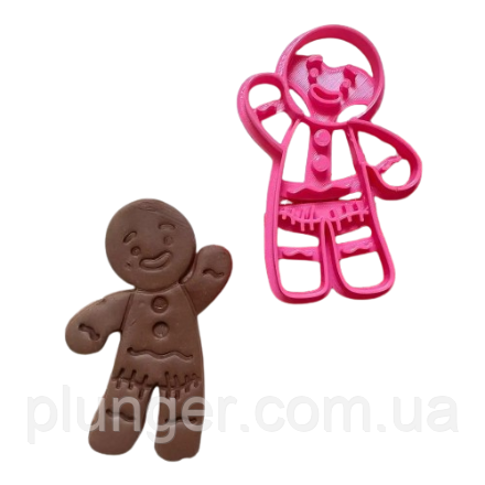 Вирубка для пряника пластикова Пряниковий чоловічок 10,5 см, фото 1