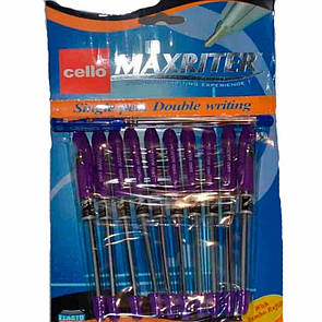 Ручки кулькові  "Cello Maxriter" фіолетовий стержинь  упаковка 10 шт
