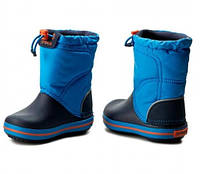 Крокс зимові чоботи Crocs Kids LodgePoint Boot сині 13р (30-31)