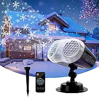 Уличный новогодний рождественский проектор . Светодиодный проектор-снежинка - ROCLAK LED LIGHTS