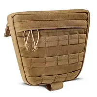 Сумка-напашник Large Lower Accessory Pouch Coyote,тактический подсумок под баллистический пакет койот кордура